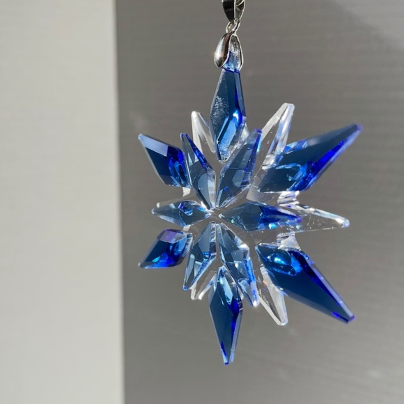 Crystal Snowflake Sun Catcher Christmas Tree Decor Czech Bohemia Crystal Gift - Picture 6 of 11